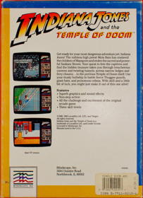 Indiana Jones and the Temple of Doom - Box - Back (Europe) - 797x1100