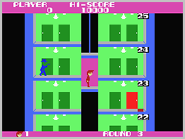 Elevator Action (Taito) - Screenshot - Gameplay (World) - 256x192