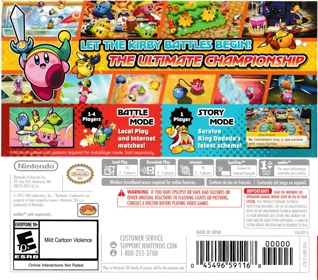 Kirby Battle Royale - Box - Back (North America) - 908x800