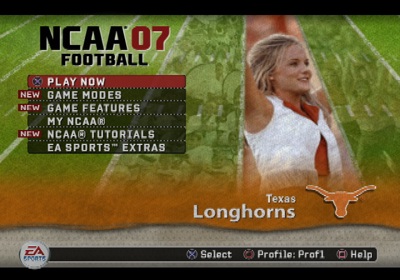 NCAA Football 07 - Screenshot - Game Select (North America) - 640x448