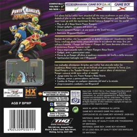 Power Rangers: Ninja Storm - Box - Back (Europe) - 796x800