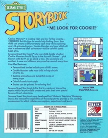 Sesame Street Storybook #1: "Me Look for Cookie." - Box - Back (North America) - 421x534
