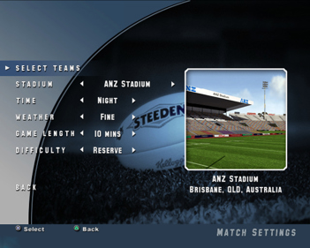Rugby League - Screenshot - Game Select (World) - 640x512