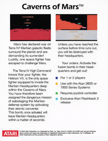 Caverns of Mars - Box - Back (North America) - 870x1130