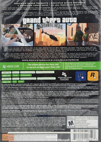 Grand Theft Auto: San Andreas - Box - Back (North America) - 1100x1550