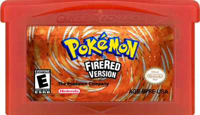 Pokémon FireRed Version - Cart - Front (North America) - 1000x574