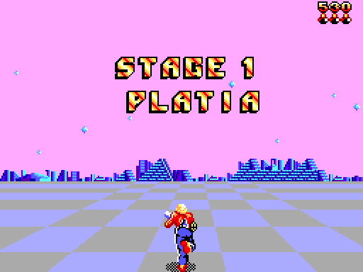 Illustration of Space Harrier 3D