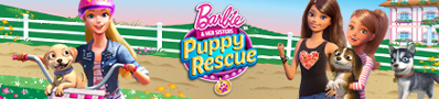 Barbie & Her Sisters: Puppy Rescue - Banner (World) - 420x95