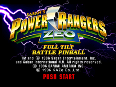 Power Rangers Zeo: Full Tilt Battle Pinball - Screenshot - Game Title (World) - 640x480