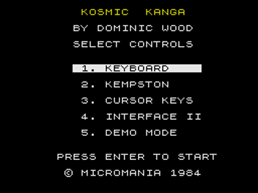 Kosmic Kanga  - Screenshot - Game Title (Europe) - 256x192