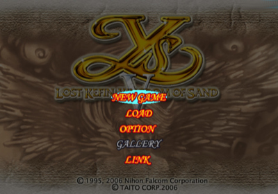 Ys V: Lost Kefin, Kingdom of Sand - Screenshot - Game Select (Japan) - 640x448