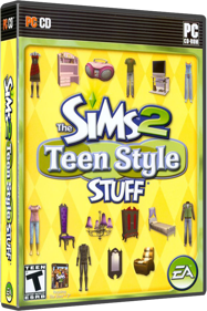 The Sims 2: Teen Style Stuff - Box - 3D (North America) - 592x889