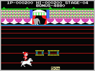 Circus Charlie - Screenshot - Gameplay (World) - 256x192