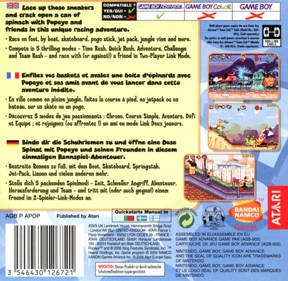 Popeye: Rush for Spinach - Box - Back (Europe) - 640x624