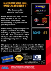 Blockbuster World Video Game Championship II - Box - Back (North America) - 1517x2087