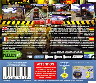 18 Wheeler: American Pro Trucker - Box - Back (Europe) - 1620x1402