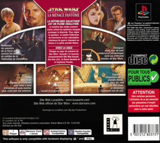 Star Wars: Episode I: The Phantom Menace - Box - Back (France) - 765x680