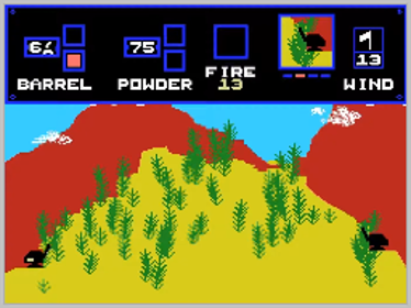 Artillery Duel - Screenshot - Gameplay (World) - 256x192
