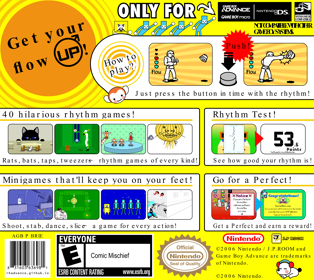 Rhythm Tengoku - Fanart - Box - Back (North America) - 4605x4110