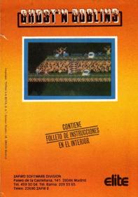 Ghosts 'n Goblins - Box - Back (Spain) - 983x1400