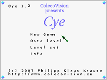 Cye - Screenshot - Game Title (World) - 256x192