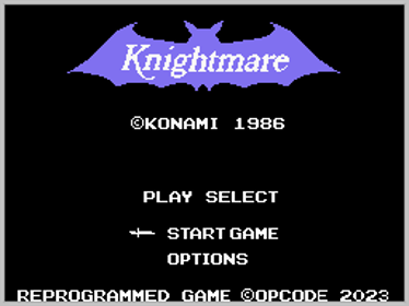 Knightmare (Opcode Games) - Screenshot - Game Title (World) - 256x192