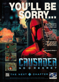 Crusader: No Regret - Advertisement Flyer - Front (United Kingdom) - 1571x2200