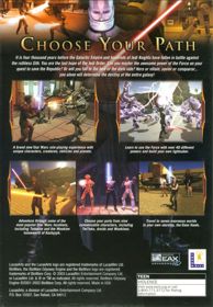 Star Wars: Knights of the Old Republic - Box - Back (North America) - 554x800