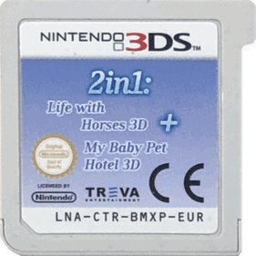 2in1: Life with Horses 3D / My Baby Pet Hotel 3D - Cart - Front (Europe) - 766x765